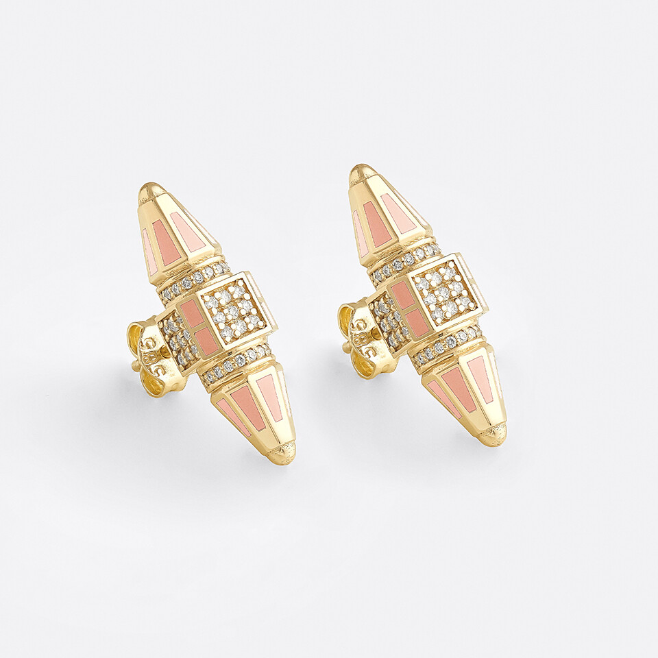 Fortune's Whisper Earrings Pink